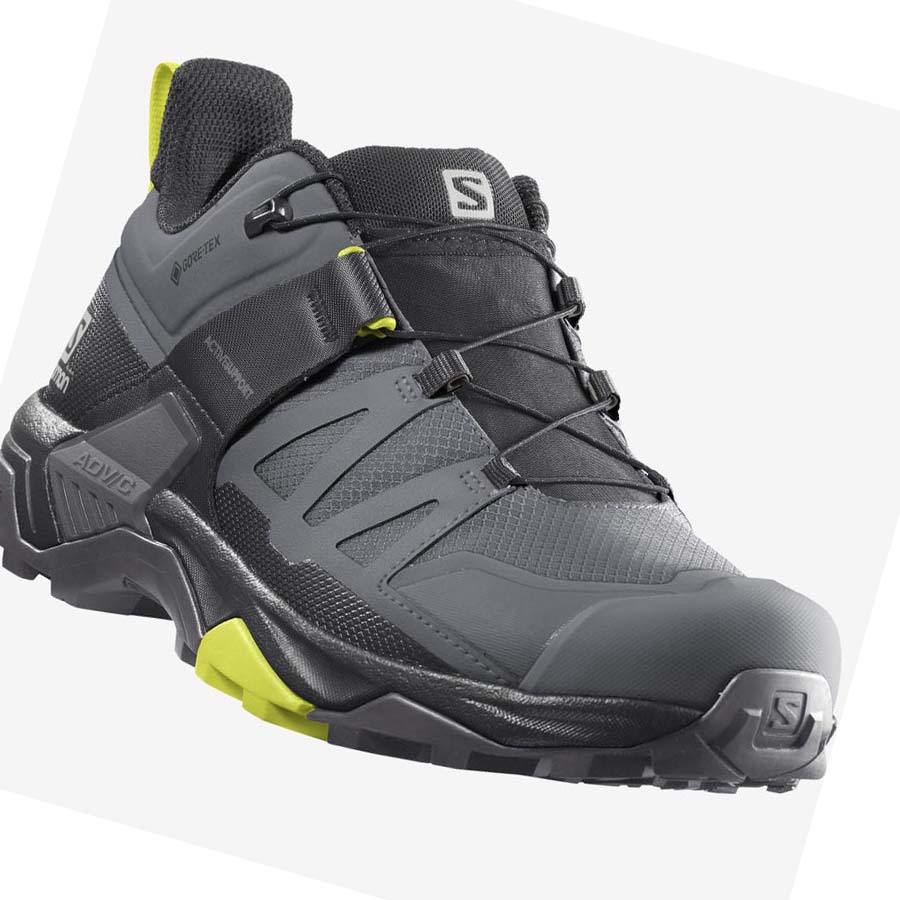 Salomon X ULTRA 4 GORE-TEX Túracipő Férfi Titán | HU 2036BEX